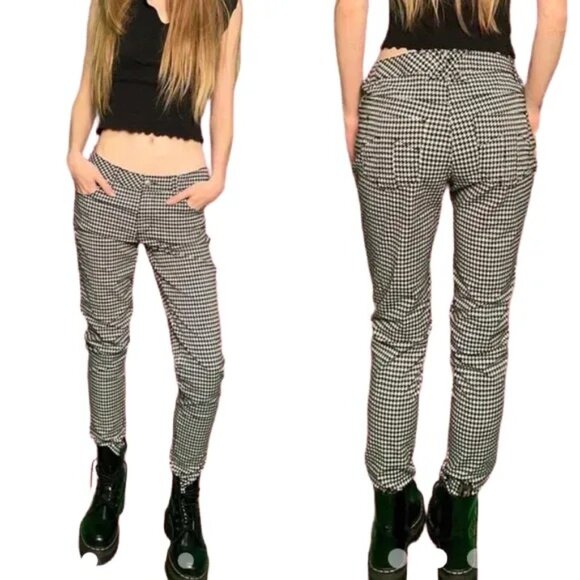 NWT TRIPP NYC Houndstooth Print Skinny Jeans in Black White Punk Grunge SZ 1 - Picture 14 of 14